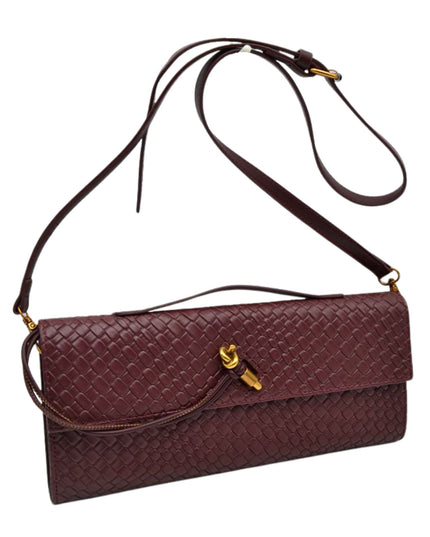 Weave Rectangle Clutch Crossbody Bag