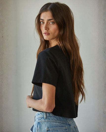 Everyday Cropped Short Sleeve Tee