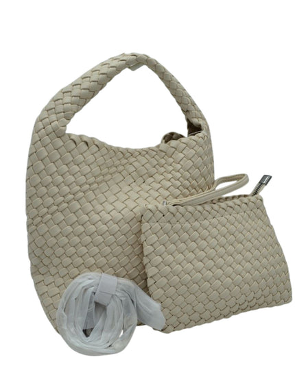 Woven Shoulder Bag & Wristlet
