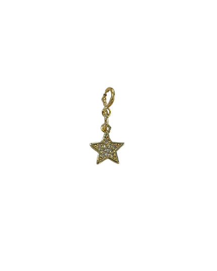 Small Star Crystal Stone Gold Metal Charm