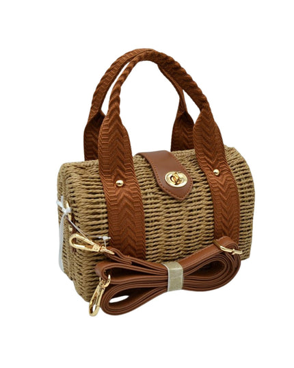 Structured Twist Lock Handbag