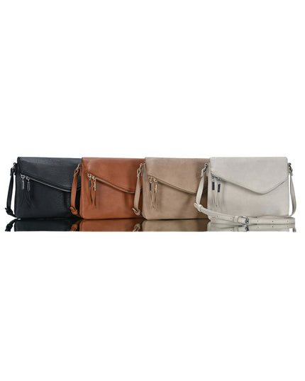 Faux Leather Envelope Crossbody Bag