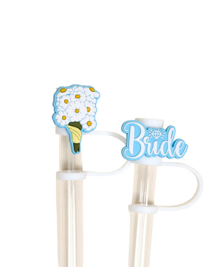 Blooming Bride Straw Topper Set