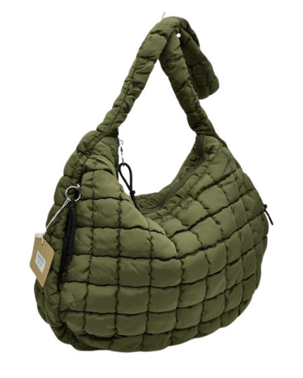 Squared Hardware Detail Single Strap Puffer Tote