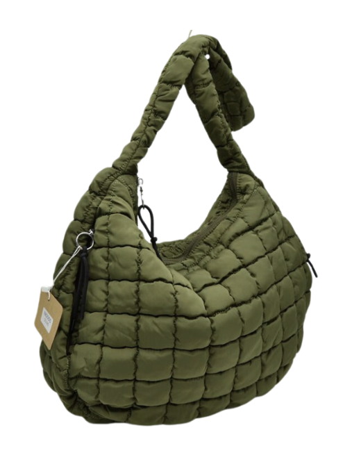 Squared Hardware Detail Single Strap Puffer Tote