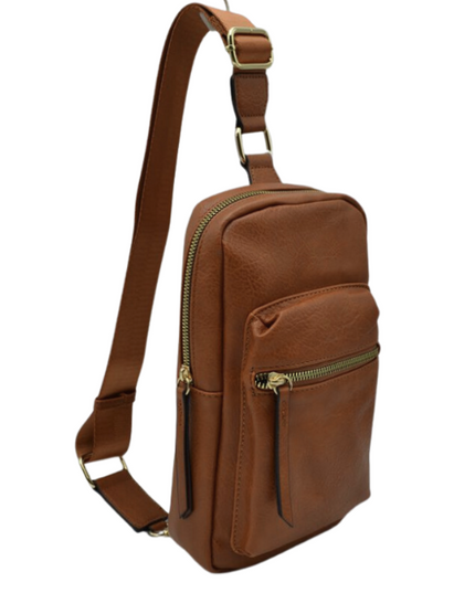 Single Strap Multi Zip Sling Bag