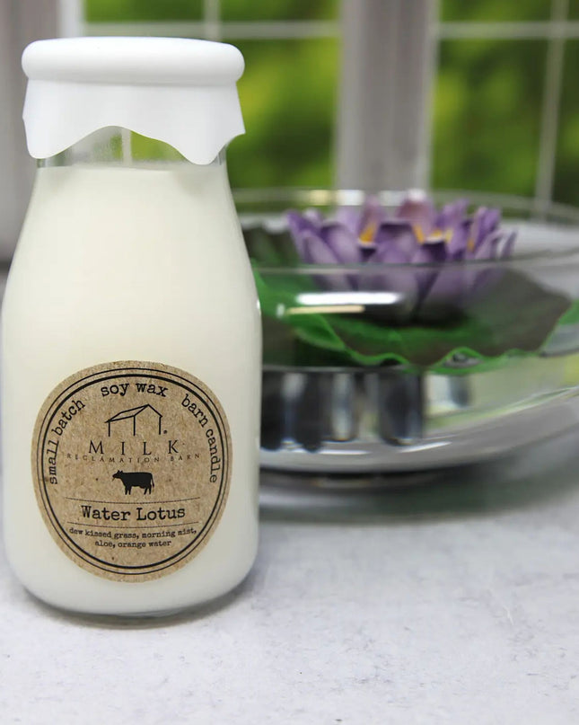 Water Lotus Milk Bottle Candle