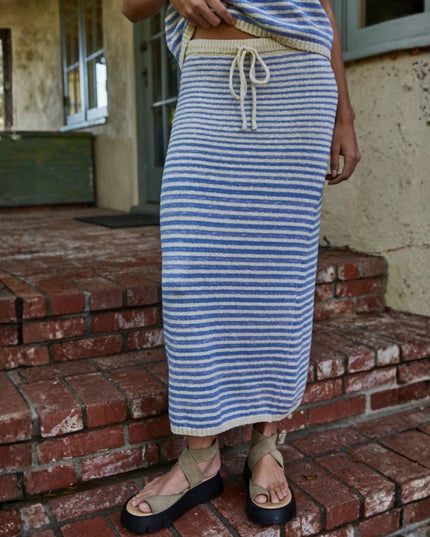 Skye Striped Midi Skirt