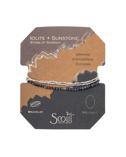 Delicate Stone Wrap Bracelet/Necklace