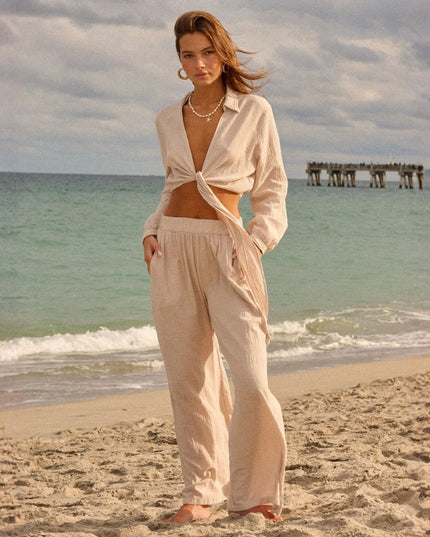 Azure Flowy Pants