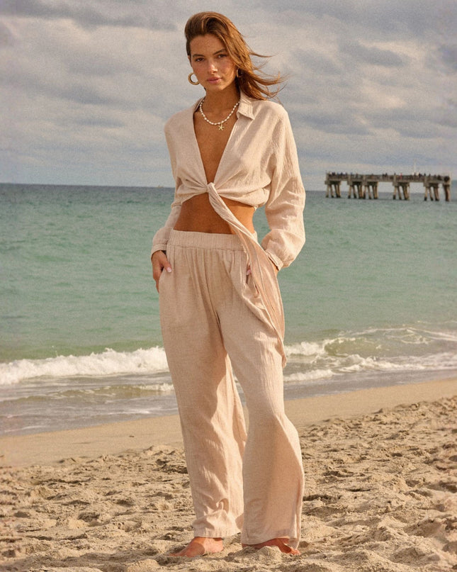 Azure Flowy Pants