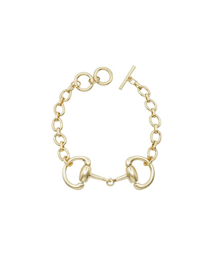 Metal Buckle Chain Link Toggle Bracelet
