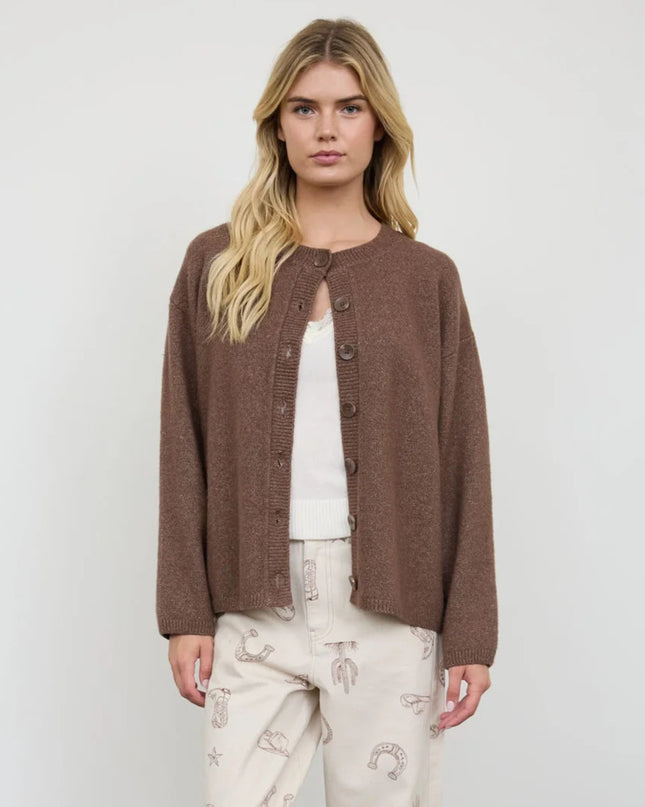 Heathered Button Down Cardigan Sweater