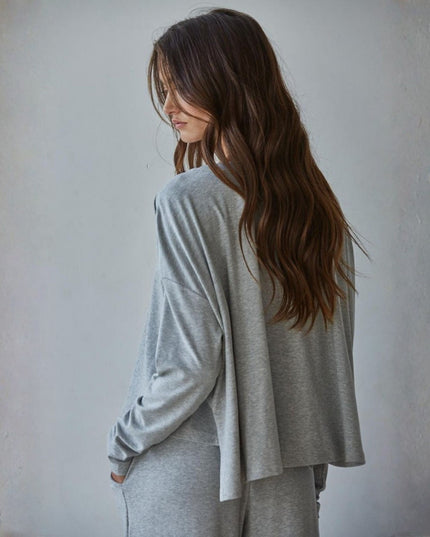 Daily Ease Round Neck Long Sleeve Top