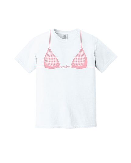 Gingham Bikini Top Tee