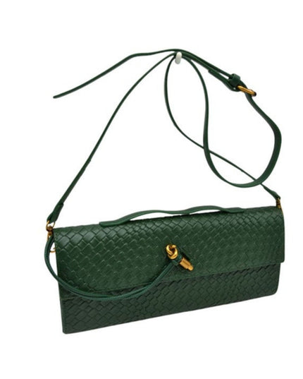 Weave Rectangle Clutch Crossbody Bag