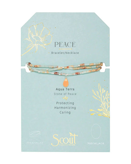 Teardrop Stone Wrap Bracelet/Necklace