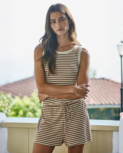 Alexys Striped Round Neck Tank Top