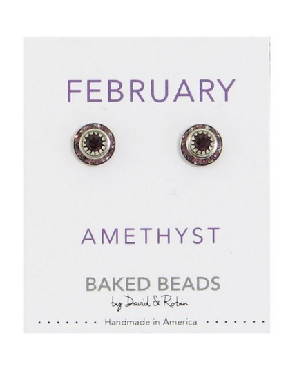 Crystal Birthstone Stud Earrings