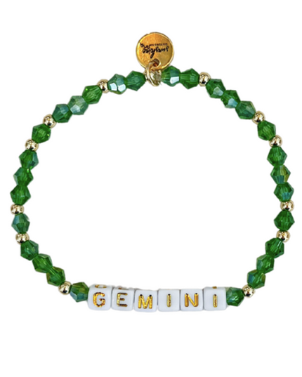 Gemini Letter Block Bracelet