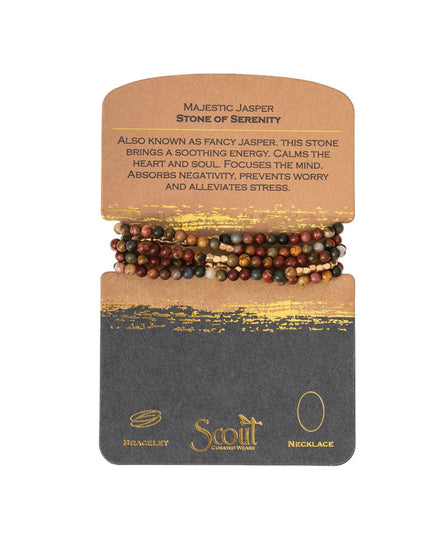 Beaded Stone Wrap Bracelet/Necklace