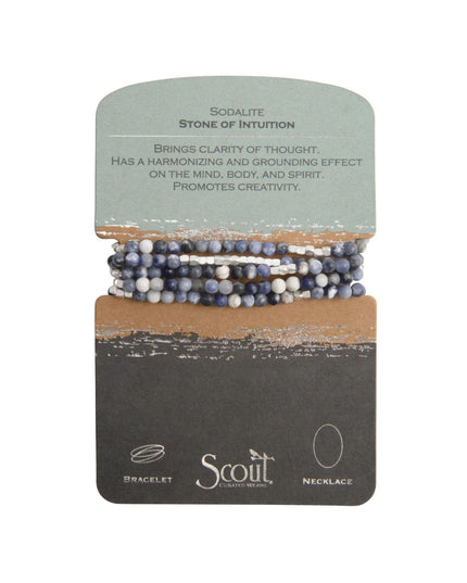 Beaded Stone Wrap Bracelet/Necklace