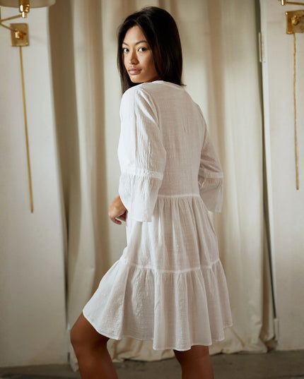 Gabbi V Neck Crochet Detail Dress