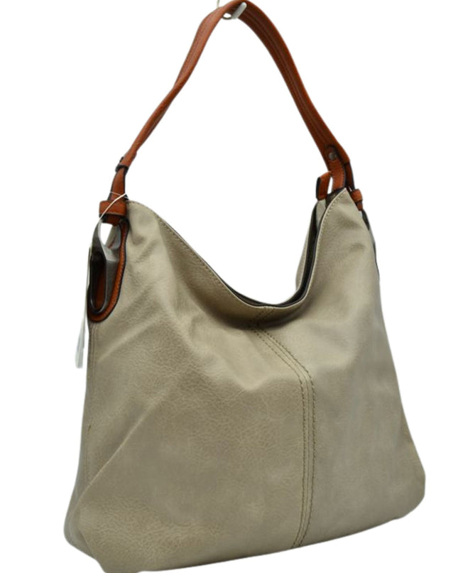 Slouchy Hobo Shoulder Bag Chestnut Strap