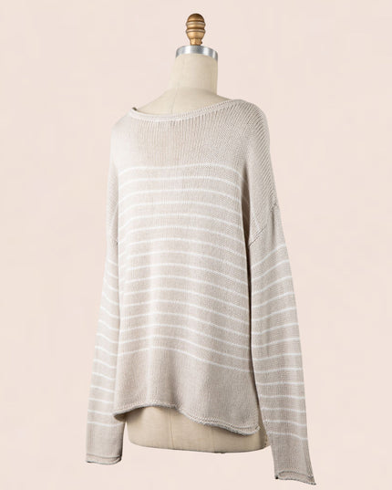 Striped Round Neck Sweater