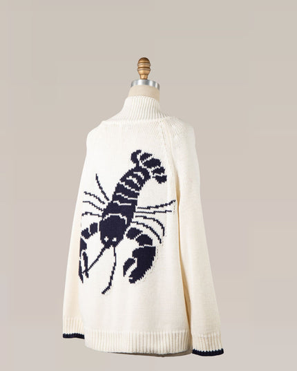 Lobster Button Down Cardigan Sweater