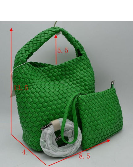 Woven Shoulder Bag & Wristlet