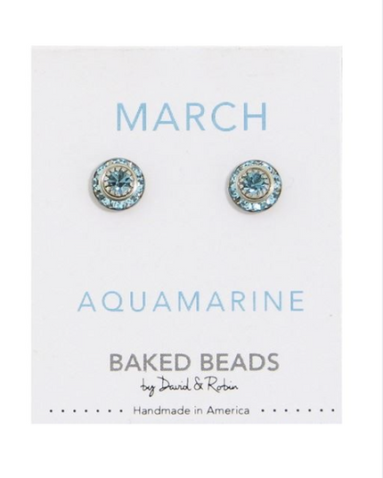 Crystal Birthstone Stud Earrings