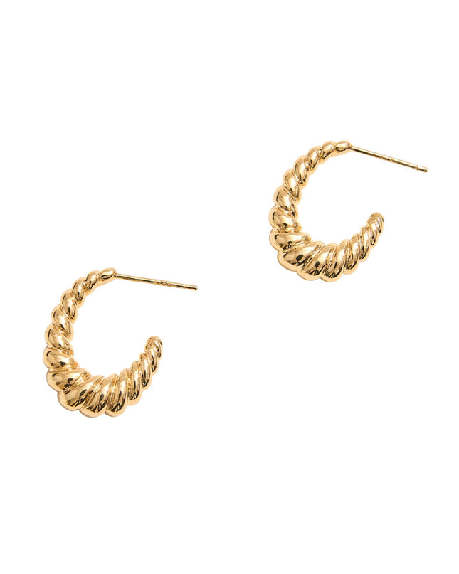Twisted Metal Hoop Earrings
