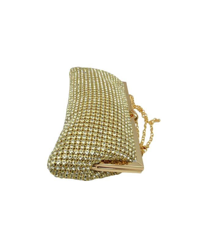 Rectangle Sparkly Stone Evening Clutch Shoulder Bag