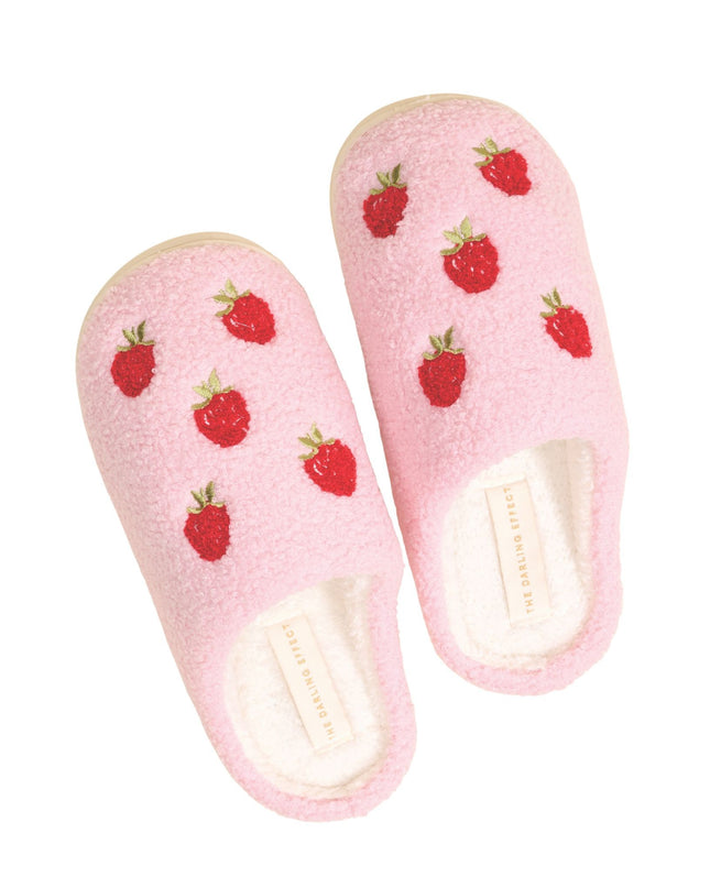 Strawberries Fuzzy Slippers