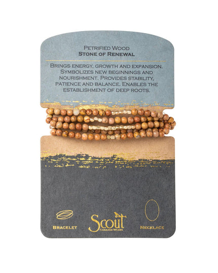 Beaded Stone Wrap Bracelet/Necklace