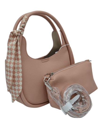Checkered Scarf Wrapped Tote Bag