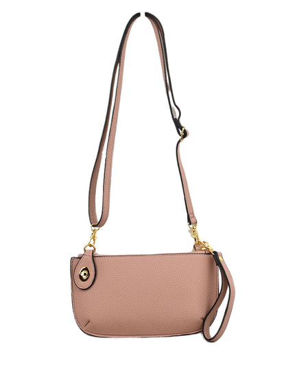 Twist Closure Small Wristlet Crossbody Bag