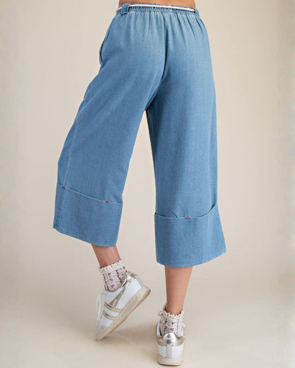 Wide Leg Mineral Washed Pants