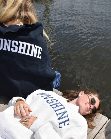 Polka Dot Sunshine Embroidered Mock Neck Sweatshirt