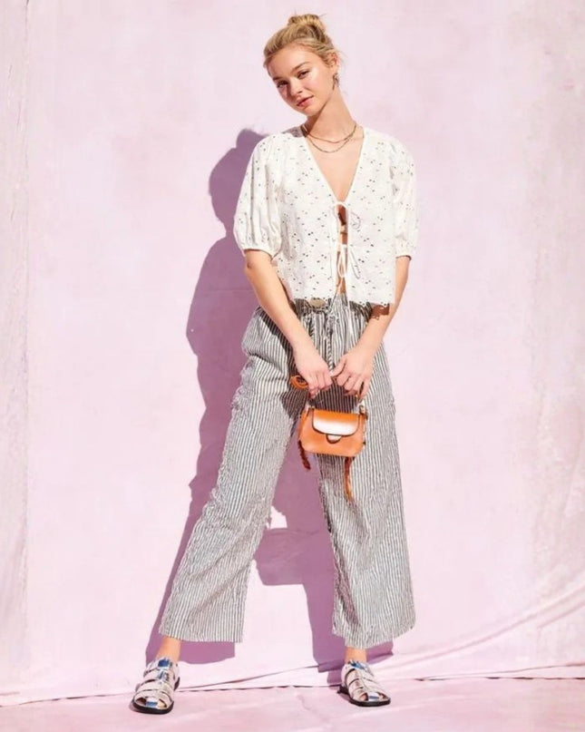 Striped Wide Leg Pants