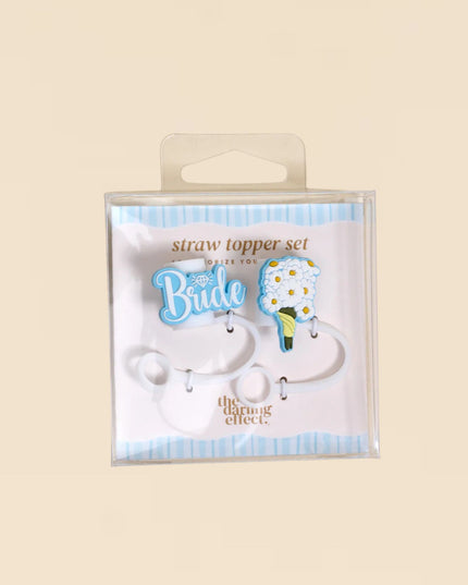 Blooming Bride Straw Topper Set