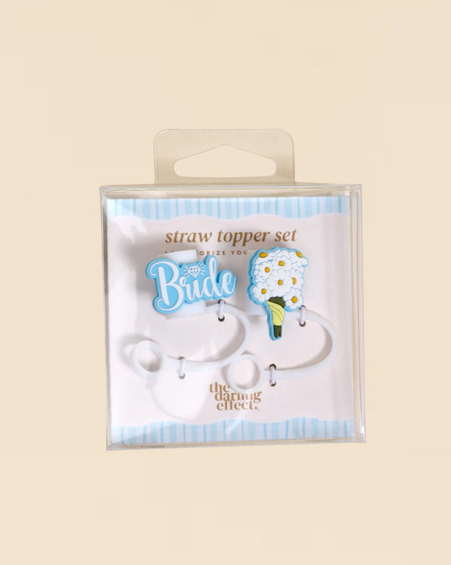 Blooming Bride Straw Topper Set