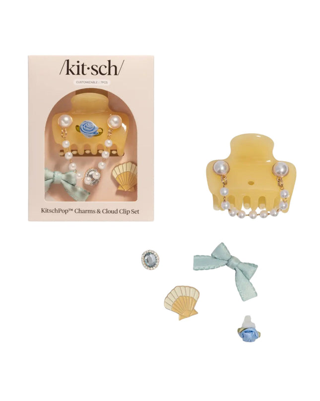 Kitschpop Cloud Clip 7pc Set Coastal Cottage Butter Yellow