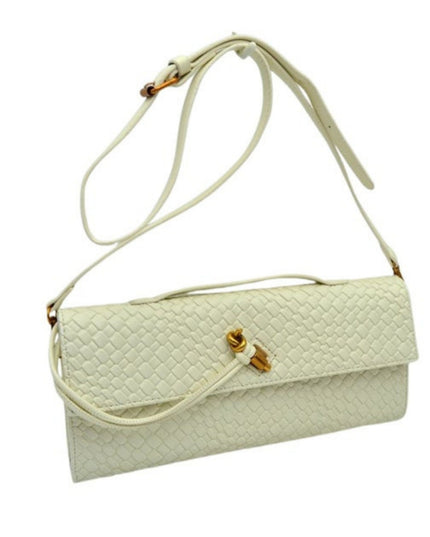 Weave Rectangle Clutch Crossbody Bag