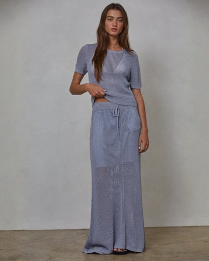 Aidan Open Knit Maxi Skirt