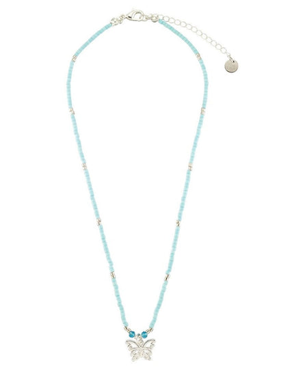 Butterfly Charm Beaded Necklace
