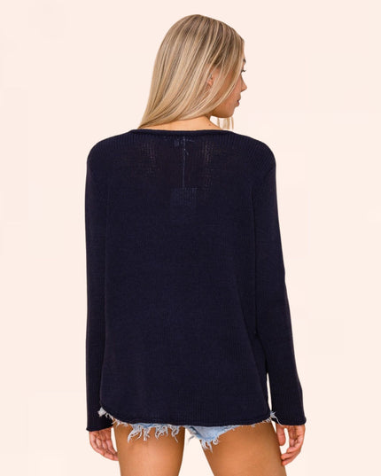 Beach Lightweight V Neck Sweater
