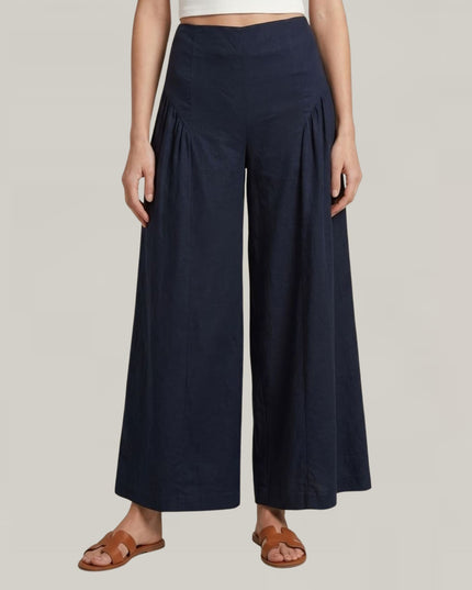 High Waist Wide Leg Culotte Pants