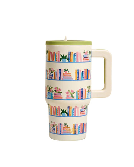 Book Shelfie 20 oz Lifestyle Flip Straw Tumbler